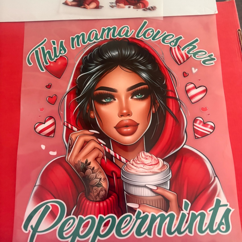 Pink Illustrated Poster with Hearts - Picture 3 of 10